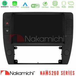 Nakamichi NAM5260 Series 4Core Android13 4+64GB VW Passat B5 2001-2005 Navigation Multimedia Tablet 9" Με Carplay & Android Auto Nakamichi NAM5260 Series 4Core Android13 4+64GB VW Passat B5 2001-2005 Navigation Multimedia Tablet 9" Με Carplay & Android Auto