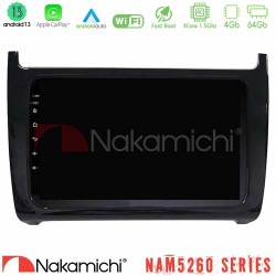Nakamichi NAM5260 Series 4Core Android13 4+64GB Vw Polo 2009-2014 Navigation Multimedia Tablet 9" Με Carplay & Android Auto Nakamichi NAM5260 Series 4Core Android13 4+64GB Vw Polo 2009-2014 Navigation Multimedia Tablet 9" Με Carplay & Android Auto