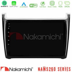 Nakamichi NAM5260 Series 4Core Android13 4+64GB Vw Polo 2014-2017 Navigation Multimedia Tablet 9" Με Carplay & Android Auto Nakamichi NAM5260 Series 4Core Android13 4+64GB Vw Polo 2014-2017 Navigation Multimedia Tablet 9" Με Carplay & Android Auto