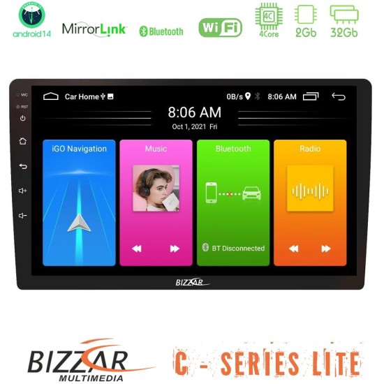Bizzar C Series Lite 4Core Android14 2+32GB Alfa Romeo 159/Brera/Spider Navigation Multimedia Tablet 9" Bizzar C Series Lite 4Core Android14 2+32GB Alfa Romeo 159/Brera/Spider Navigation Multimedia Tablet 9"