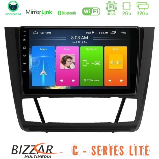 Bizzar C Series Lite 4Core Android14 2+32GB BMW 1Series Lite E81/E82/E87/E88 (AUTO A/C) Navigation Multimedia Tablet 9" Bizzar C Series Lite 4Core Android14 2+32GB BMW 1Series Lite E81/E82/E87/E88 (AUTO A/C) Navigation Multimedia Tablet 9"