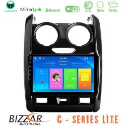 Bizzar C Series Lite 4Core Android14 2+32GB  Dacia Duster 2014-2018 Navigation Multimedia Tablet 9"