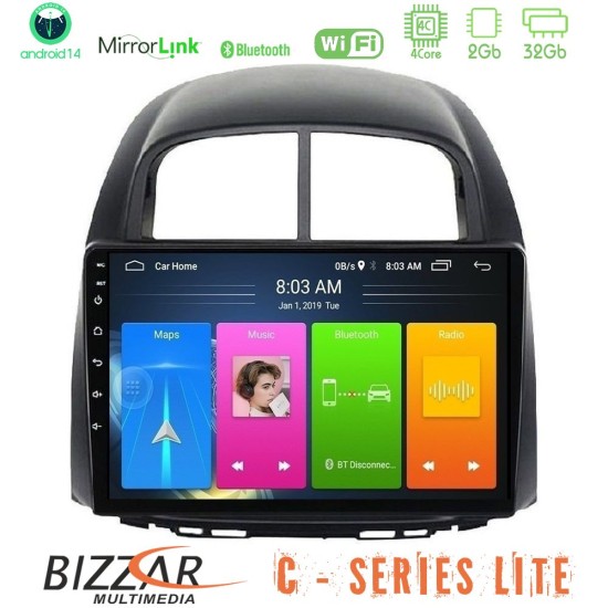 Bizzar C Series Lite 4Core Android14 2+32GB  Daihatsu Sirion/Subaru Justy Navigation Multimedia Tablet 10"