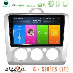 Bizzar C Series Lite 4Core Android14 2+32GB  Ford Focus Manual AC Navigation Multimedia Tablet 9"