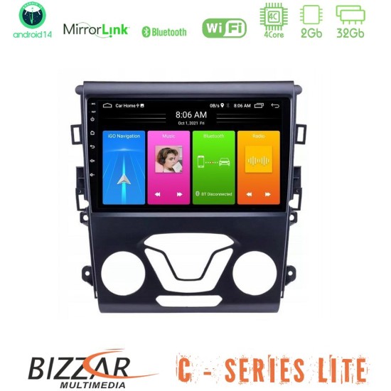 Bizzar C Series Lite 4Core Android14 2+32GB  Ford Mondeo 2014-2017 Navigation Multimedia Tablet 9"