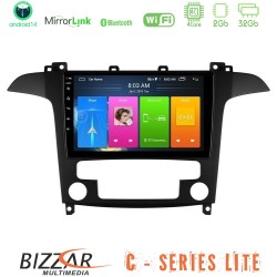 Bizzar C Series Lite 4Core Android14 2+32GB  Ford S-Max 2006-2012 Navigation Multimedia Tablet 9"
