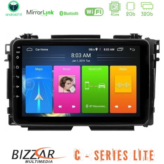 Bizzar C Series Lite 4Core Android14 2+32GB  Honda HR-V Navigation Multimedia Tablet 9"