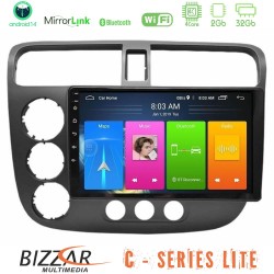 Bizzar C Series Lite 4Core Android14 2+32GB  Honda Civic 2001-2005 Navigation Multimedia Tablet 9"
