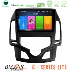 Bizzar C Series Lite 4Core Android14 2+32GB  Hyundai i30 2007-2012 Auto A/C Navigation Multimedia Tablet 9"