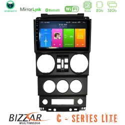Bizzar C Series Lite 4Core Android14 2+32GB  Jeep Wrangler 2008-2010 Navigation Multimedia Tablet 9"