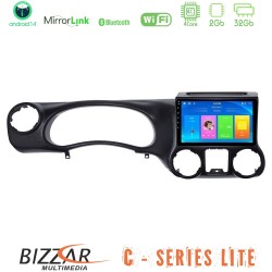 Bizzar C Series Lite 4Core Android14 2+32GB  Jeep Wrangler 2011-2014 Navigation Multimedia Tablet 10"