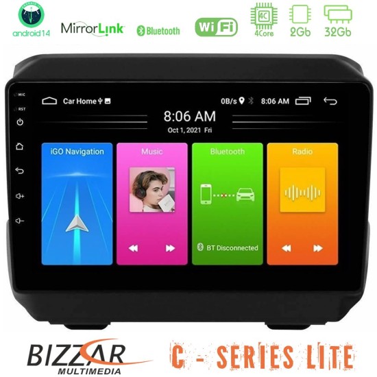 Bizzar C Series Lite 4Core Android14 2+32GB Jeep Wrangler 2018-> Navigation Multimedia Tablet 9" Bizzar C Series Lite 4Core Android14 2+32GB Jeep Wrangler 2018-> Navigation Multimedia Tablet 9"