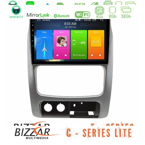 Bizzar C Series Lite 4Core Android14 2+32GB Jeep Cherokee (KJ) 2002-2007 Navigation Multimedia Tablet 9″