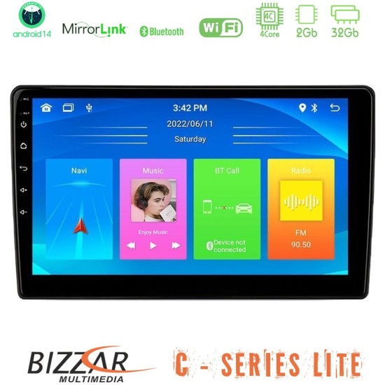 Bizzar C Series Lite 4Core Android14 2+32GB  Kia Ceed 2007-2009 Navigation Multimedia Tablet 9"