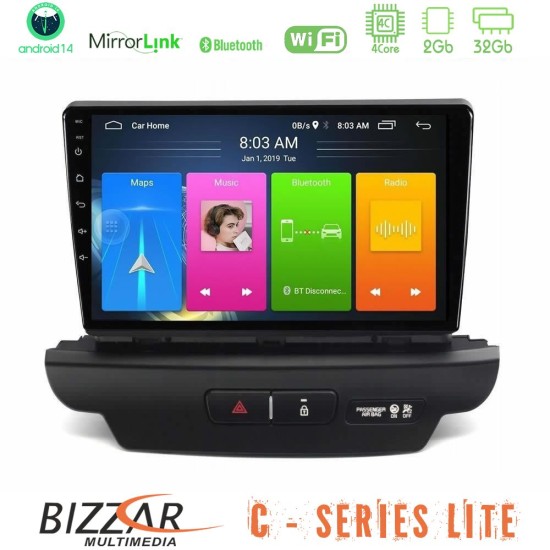 Bizzar C Series Lite 4Core Android14 2+32GB  Kia Ceed 2018-2023 Navigation Multimedia Tablet 9"   (Low Version)