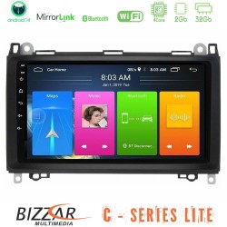 Bizzar C Series Lite 4Core Android14 2+32GB  Mercedes A/B/Vito/Sprinter Class Navigation Multimedia Tablet 9"