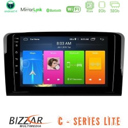 Bizzar C Series Lite 4Core Android14 2+32GB  Mercedes ML/GL Class Navigation Multimedia Tablet 9"