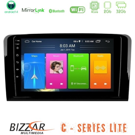 Bizzar C Series Lite 4Core Android14 2+32GB  Mercedes ML/GL Class Navigation Multimedia Tablet 9"