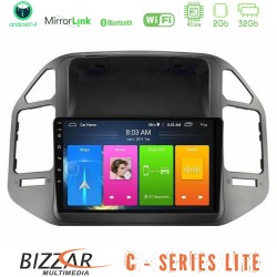 Bizzar C Series Lite 4Core Android14 2+32GB Mitsubishi Pajero 2002-2006 Navigation Multimedia Tablet 9"