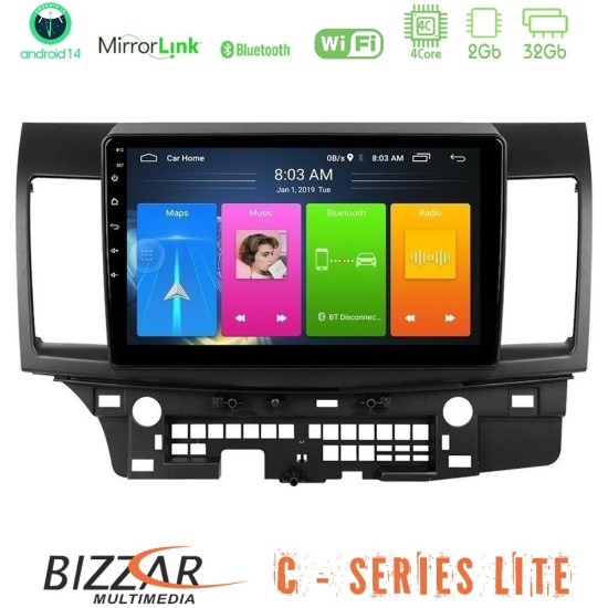 Bizzar C Series Lite 4Core Android14 2+32GB Mitsubishi Lancer 2008 – 2015 Navigation Multimedia Tablet 10" Bizzar C Series Lite 4Core Android14 2+32GB Mitsubishi Lancer 2008 – 2015 Navigation Multimedia Tablet 10"