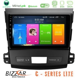 Bizzar C Series Lite 4Core Android14 2+32GB  Mitsubishi Outlander/Citroen C-Crosser/Peugeot 4007 Navigation Multimedia Tablet 9"