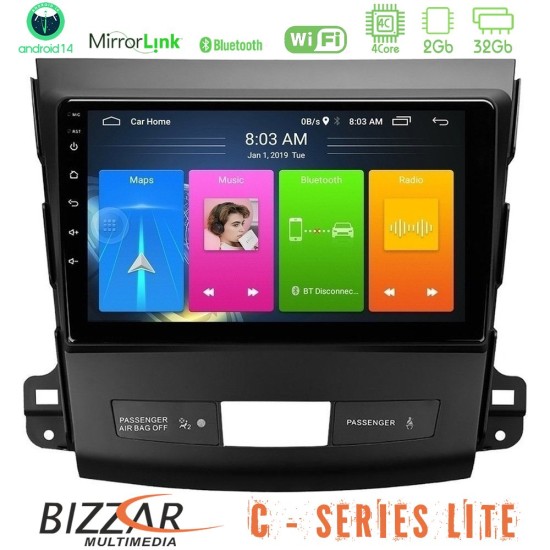 Bizzar C Series Lite 4Core Android14 2+32GB Mitsubishi Outlander/Citroen C-Crosser/Peugeot 4007 Navigation Multimedia Tablet 9" Bizzar C Series Lite 4Core Android14 2+32GB Mitsubishi Outlander/Citroen C-Crosser/Peugeot 4007 Navigation Multimedia Tablet 9"