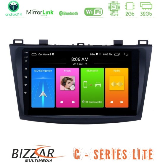 Bizzar C Series Lite 4Core Android14 2+32GB Mazda 3 2009-2014 Navigation Multimedia Tablet 9" Bizzar C Series Lite 4Core Android14 2+32GB Mazda 3 2009-2014 Navigation Multimedia Tablet 9"