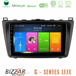 Bizzar C Series Lite 4Core Android14 2+32GB  Mazda 6 2008-2012 Navigation Multimedia Tablet 9"