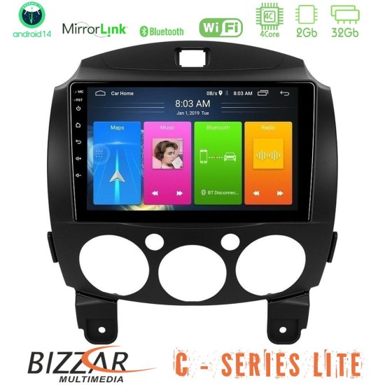 Bizzar C Series Lite 4Core Android14 2+32GB Mazda 2 2008-2014 Navigation Multimedia Tablet 9" Bizzar C Series Lite 4Core Android14 2+32GB Mazda 2 2008-2014 Navigation Multimedia Tablet 9"