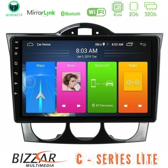 Bizzar C Series Lite 4Core Android14 2+32GB  Mazda RX8 2003-2008 Navigation Multimedia Tablet 9"