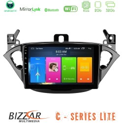 Bizzar C Series Lite 4Core Android14 2+32GB  Opel Corsa E/Adam Navigation Multimedia Tablet 9"