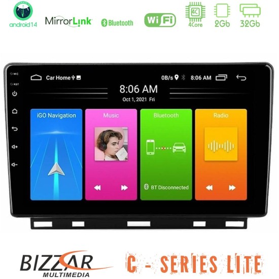 Bizzar C Series Lite 4Core Android14 2+32GB  Renault Clio 5 2020-2024 Navigation Multimedia Tablet 9"