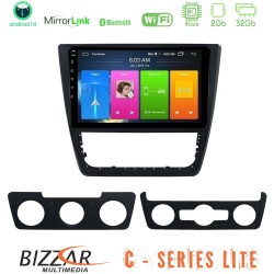 Bizzar C Series Lite 4Core Android14 2+32GB  Skoda Yeti 2009-> Navigation Multimedia Tablet 10"