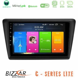 Bizzar C Series Lite 4Core Android14 2+32GB  Skoda Rapid 2013-2017 Navigation Multimedia Tablet 9"