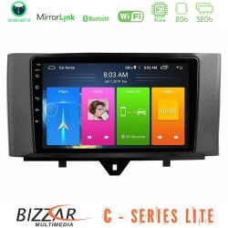 Bizzar C Series Lite 4Core Android14 2+32GB  Smart 451 Facelift Navigation Multimedia Tablet 9"