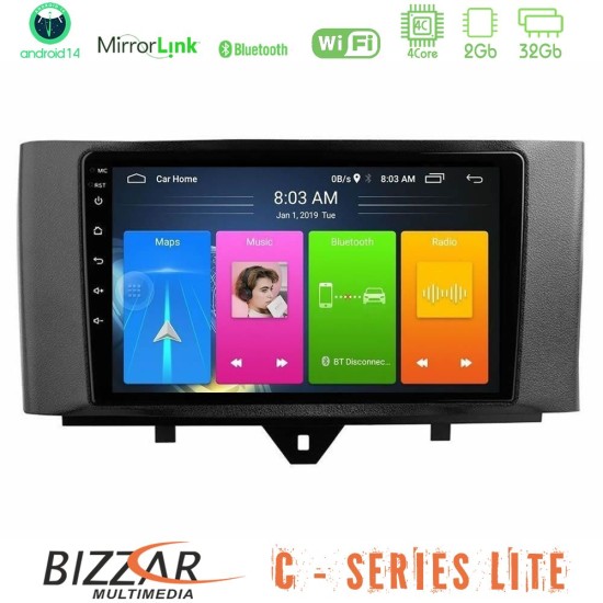 Bizzar C Series Lite 4Core Android14 2+32GB  Smart 451 Facelift Navigation Multimedia Tablet 9"