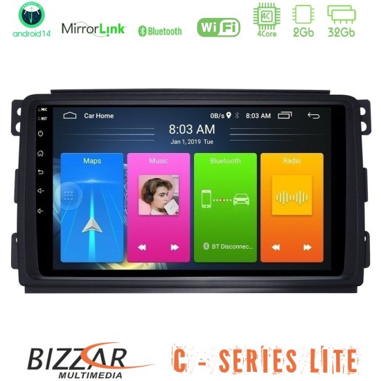 Bizzar C Series Lite 4Core Android14 2+32GB  Smart 451 Navigation Multimedia Tablet 9"