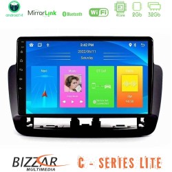 Bizzar C Series Lite 4Core Android14 2+32GB  Seat Ibiza 2012-2015 Navigation Multimedia Tablet 9"   (Piano Black)