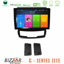 Bizzar C Series Lite 4Core Android14 2+32GB Ssangyong Korando 2010-2014 Navigation Multimedia Tablet 9"