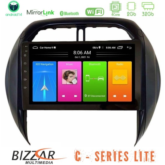 Bizzar C Series Lite 4Core Android14 2+32GB Toyota RAV4 2001-2005 (Auto A/C) Navigation Multimedia Tablet 9" Bizzar C Series Lite 4Core Android14 2+32GB Toyota RAV4 2001-2005 (Auto A/C) Navigation Multimedia Tablet 9"