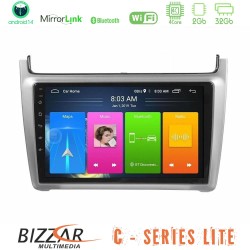 Bizzar C Series Lite 4Core Android14 2+32GB Vw Polo 2014-2017 Navigation Multimedia Tablet 9" (Silver) Bizzar C Series Lite 4Core Android14 2+32GB Vw Polo 2014-2017 Navigation Multimedia Tablet 9" (Silver)