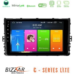 Bizzar C Series Lite 4Core Android14 2+32GB  VW MQB 2017-> Navigation Multimedia Tablet 9"