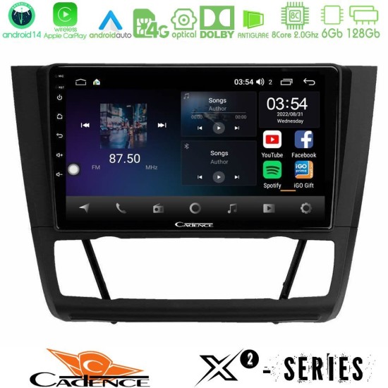 Cadence X2 Series 8Core Android14 6+128GB BMW 1Series E81/E82/E87/E88 (AUTO A/C) Navigation Multimedia Tablet 9" Cadence X2 Series 8Core Android14 6+128GB BMW 1Series E81/E82/E87/E88 (AUTO A/C) Navigation Multimedia Tablet 9"