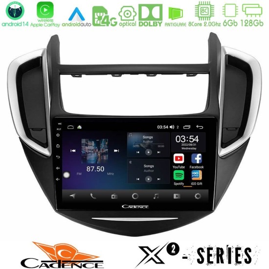 Cadence X2 Series 8Core Android14 6+128GB Chevrolet Trax 2013-2020 Navigation Multimedia Tablet 9" Cadence X2 Series 8Core Android14 6+128GB Chevrolet Trax 2013-2020 Navigation Multimedia Tablet 9"