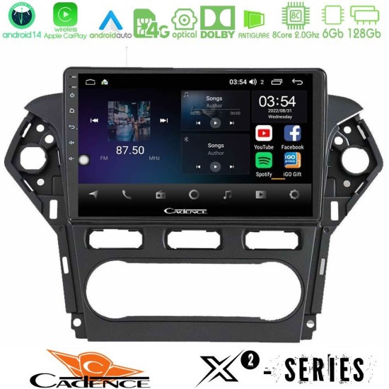 Cadence X2 Series 8Core Android14 6+128GB  Ford Mondeo 2011-2014 Navigation Multimedia Tablet 10"