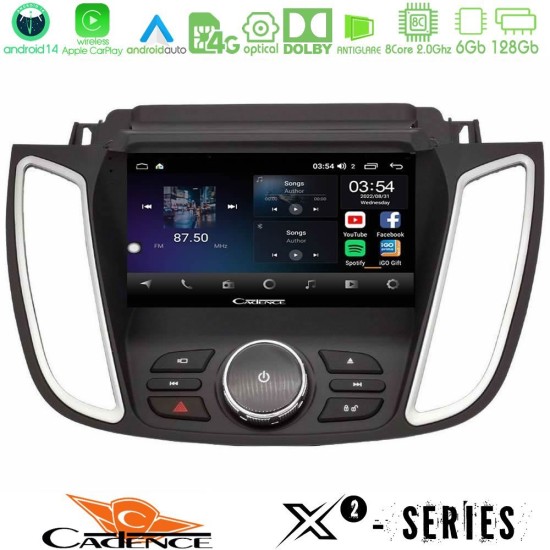 Cadence X2 Series 8Core Android14 6+128GB  Ford Kuga/C-Max 2013-2019 Navigation Multimedia Tablet 9"