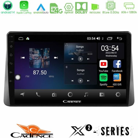 Cadence X2 Series 8Core Android14 6+128GB Ford Focus 2019-> Navigation Multimedia Tablet 9"