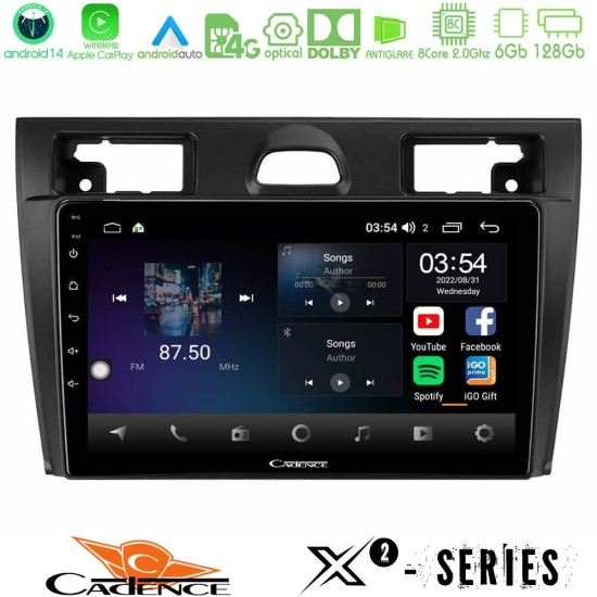 Cadence X2 Series 8Core Android14 6+128GB  Ford Fiesta/Fusion Navigation Multimedia Tablet 9"