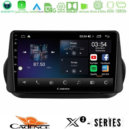 Cadence X2 Series 8Core Android14 6+128GB Fiat Fiorino/Citroen Nemo/Peugeot Bipper Navigation Multimedia Tablet 10" Cadence X2 Series 8Core Android14 6+128GB Fiat Fiorino/Citroen Nemo/Peugeot Bipper Navigation Multimedia Tablet 10"