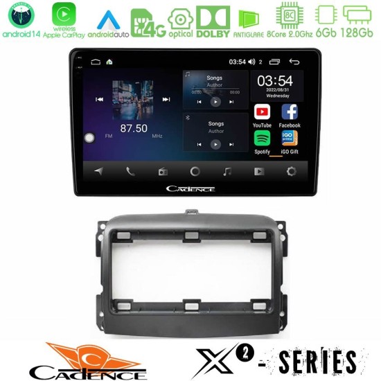 Cadence X2 Series 8Core Android14 6+128GB Fiat 500L Navigation Multimedia Tablet 10" Cadence X2 Series 8Core Android14 6+128GB Fiat 500L Navigation Multimedia Tablet 10"